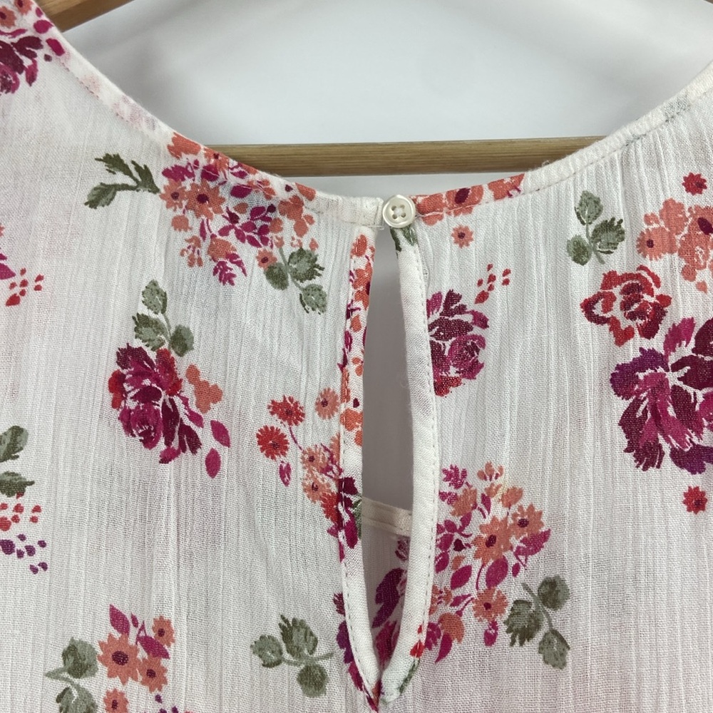 Arizona Jean Company floral tiered flouncy baby doll top large - Picture 10 of 13